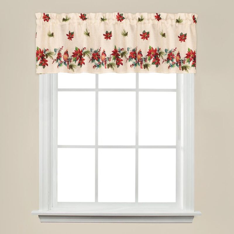 SKL Home Saturday Knight Ltd Holiday Elegance Beautiful Design With 1.5" Rod Pocket Window Tier Pair - 57x24", Multi