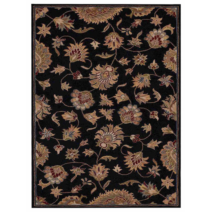 RUGSOTIC CARPETS HAND TUFTED WOOL ECO-FRIENDLY AREA RUGS  - 8'x11', Rectangle Shape, Brown, Classic Oriental Traditional  Design, High Pile Handmade Area Rugs for Living Room, Bed Room (K00653)