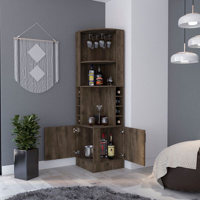 Seattle Corner  Bar Cabinet