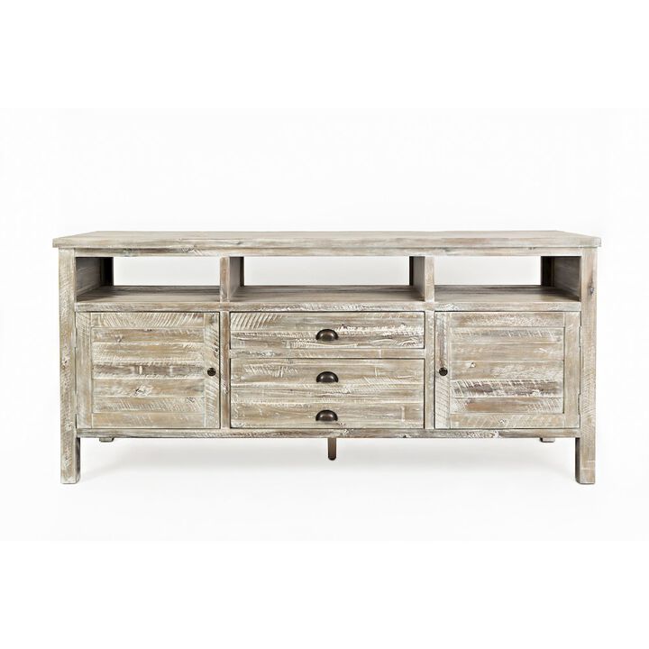 Jofran Artisan's Craft Rustic Farmhouse Distressed Acacia Media Console 70