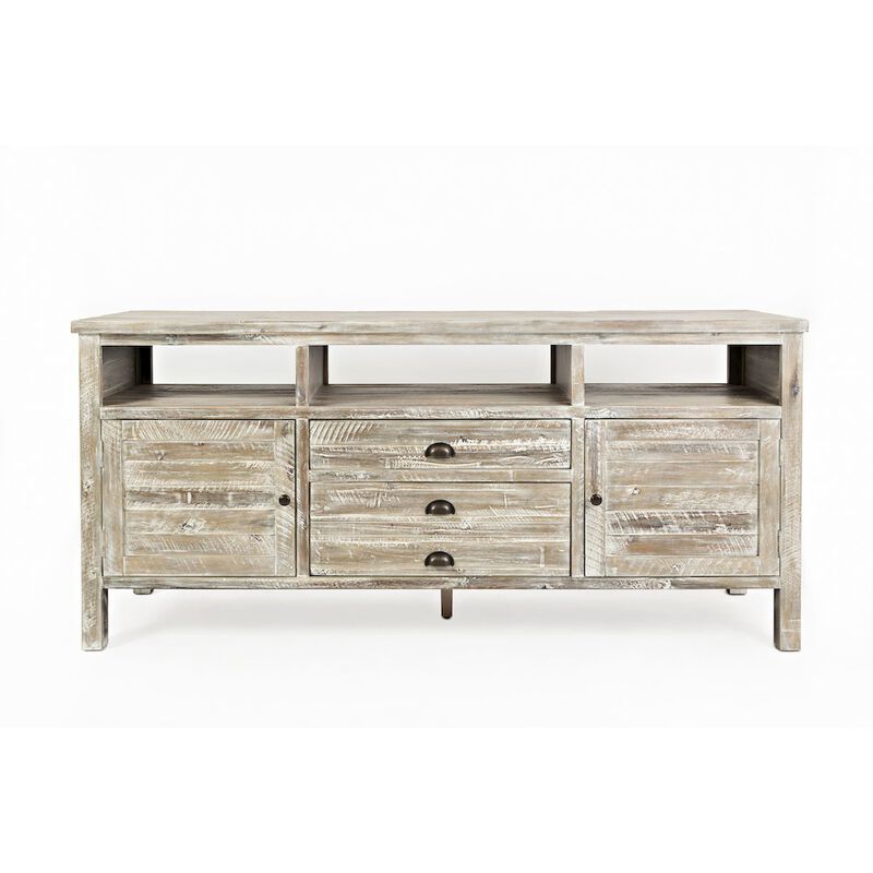 Jofran Artisan's Craft Rustic Farmhouse Distressed Acacia Media Console 70