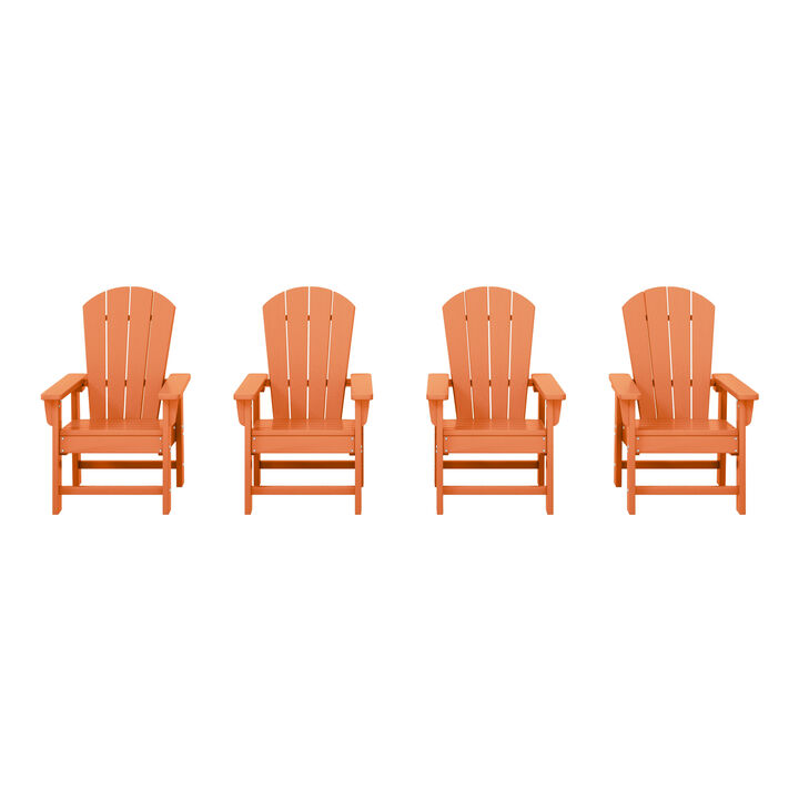 WestinTrends Kids Outdoor Adirondack Plastic Patio Chair (Set of 4)