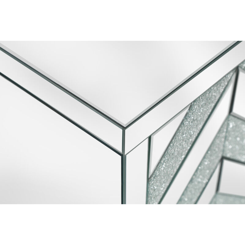 Silver Mirror Trim Storage Cabinet for Any Room