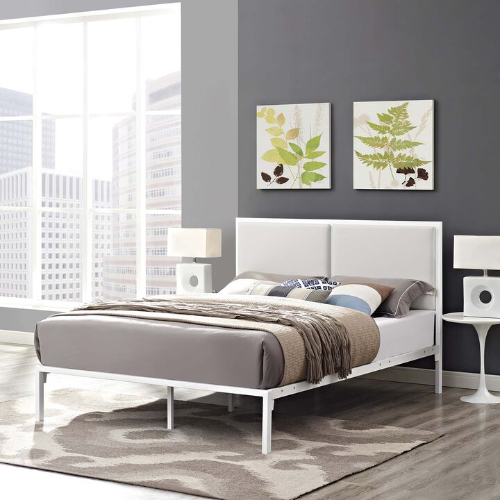 Modway - Della King Vinyl Bed White