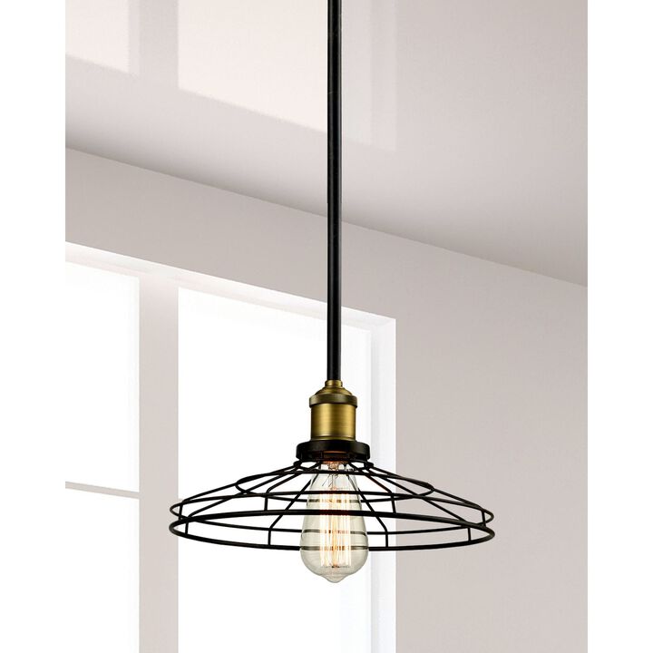 51" Black and Bronze Lewis Mini Pendant Ceiling Light Fixture