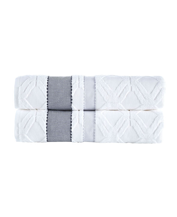 Brooks Brothers Large Square 2 pcs Bath Sheets