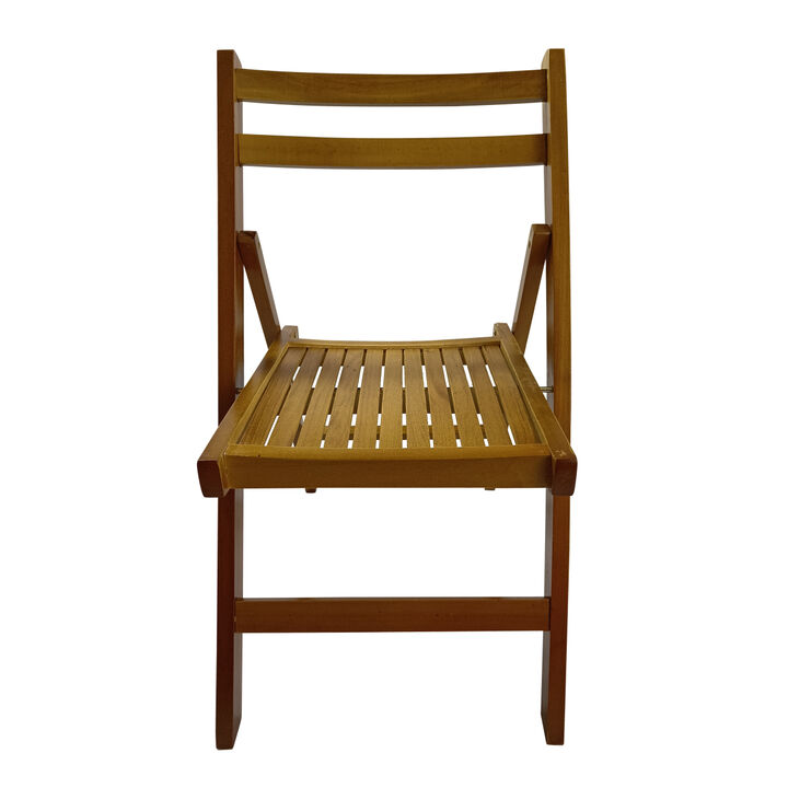 Furniture Slatted Wood Folding Special Event Chair, Set Of 4, Folding Chair, Foldable