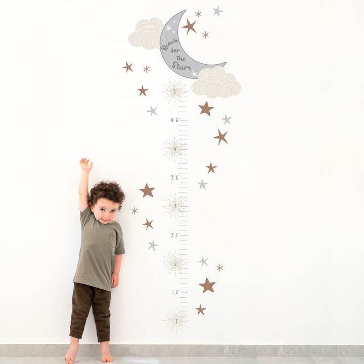 Lambs & Ivy Celestial Moon & Stars Toddler/Kids Growth Chart Wall Decal/Sticker