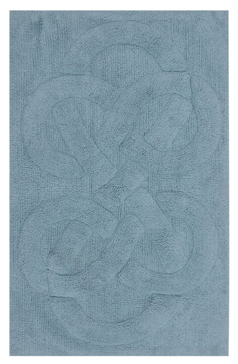 Knightsbridge Tuft Twisted 220 GSF Non Skid Back Bath Rug 24 x 40 - Stone