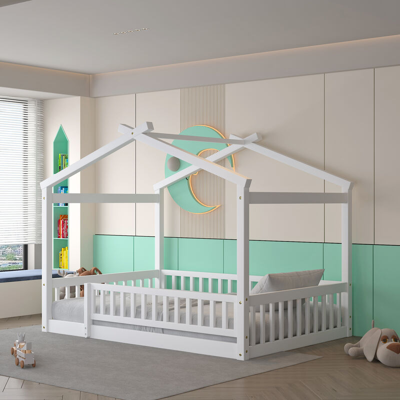 Merax Montessori Kids Bed  Modern Floor Bed