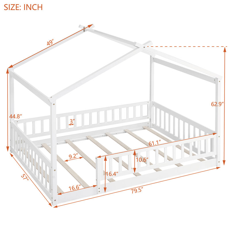Merax Montessori Kids Bed  Modern Floor Bed