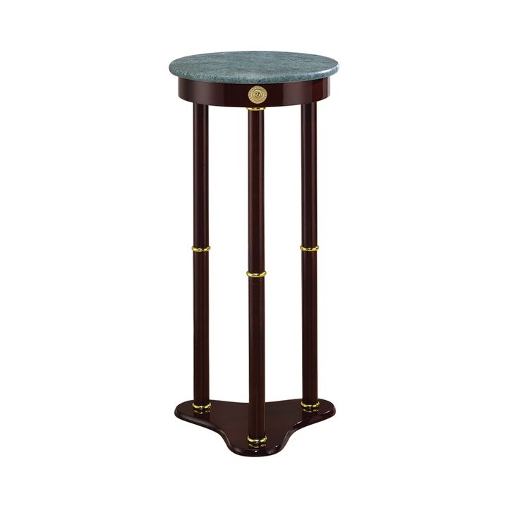 Ideally Classic Accent Table, Merlot Brown-Benzara