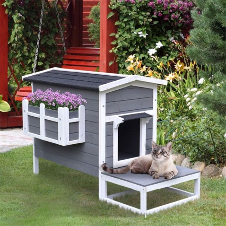 Wooden Cat House – Cozy Indoor Shelter for Cats
