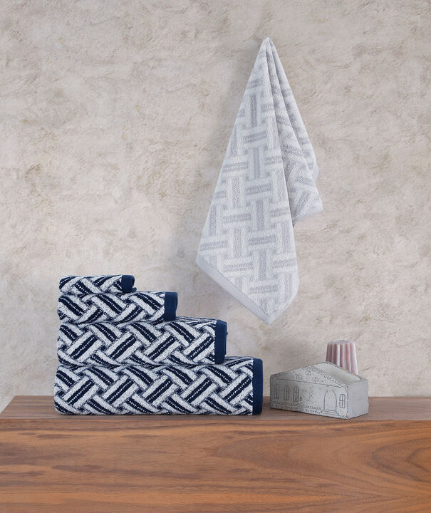 Brooks Brothers Criss Cross Stripe 2 pcs Bath Towels
