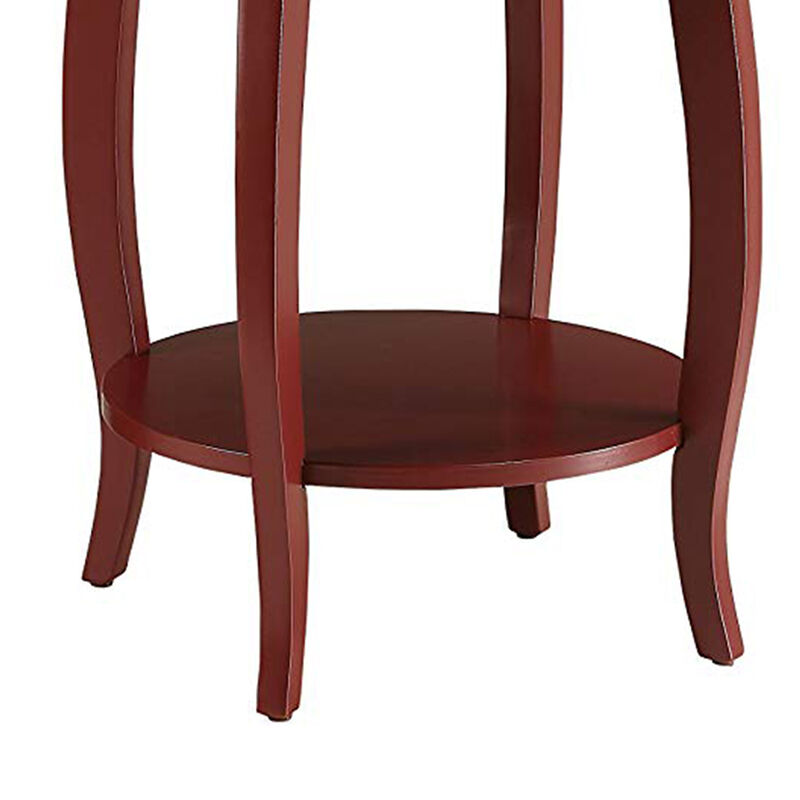 Trendy Side Table, Red-Benzara