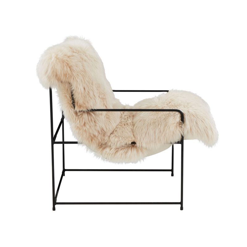 Kimi Natural Genuine Sheepskin chair