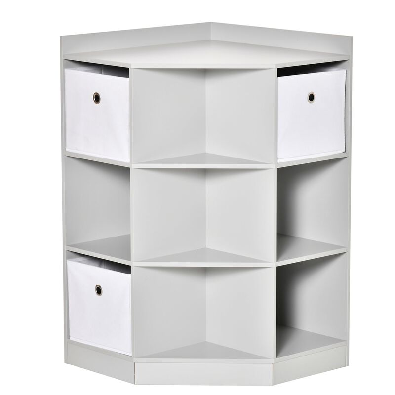 Gray Kids' Dresser: Wooden Cabinet with Drawer and Bookshelf
