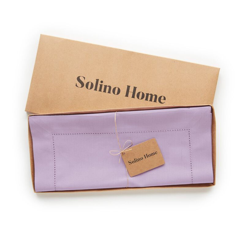 Solino Home Cotton Linen Hemstitch Table Runner