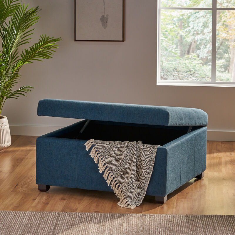 Merax Fabric  Square Storage Ottoman