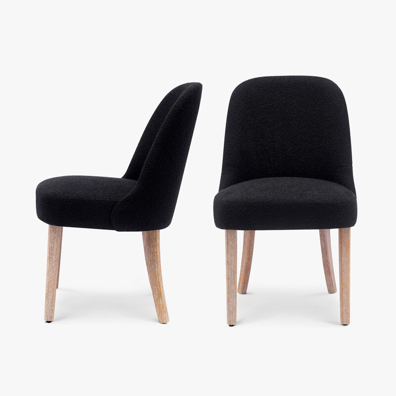 WestinTrends Mid-Century Modern Upholstered Boucle Dining Chair