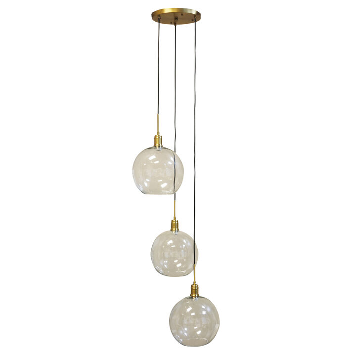 Luca Brass Pendant - Triple
