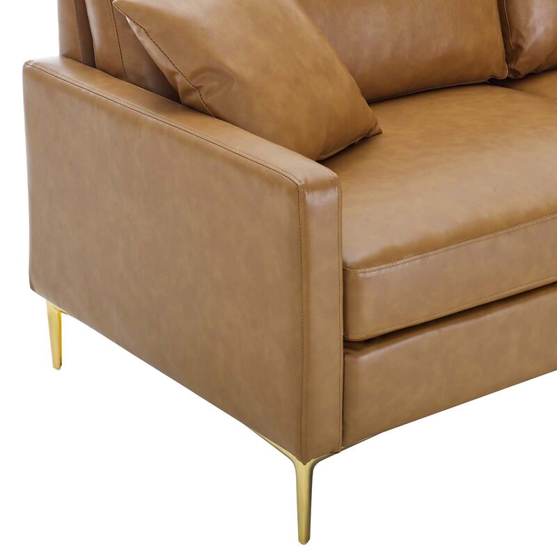 Juliana Vegan Leather Sofa Brown EEI-4448-TAN