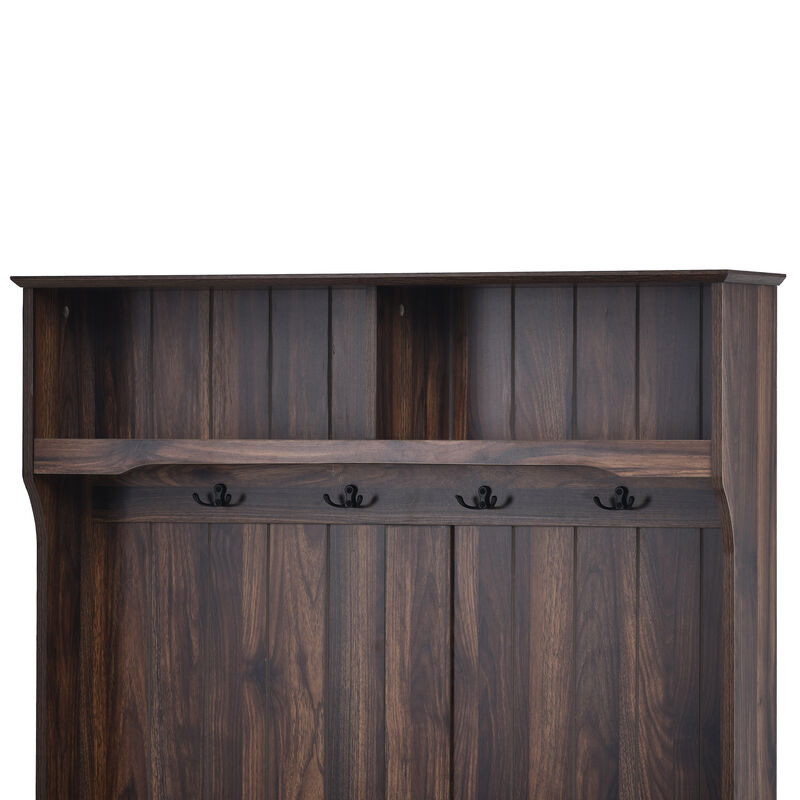 Merax Entryway Coat Rack with 4 Hooks Hall Tree