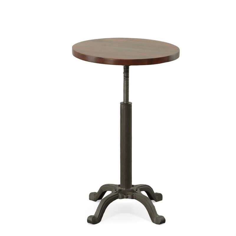 Carolina Living Colton Adjustable Vintage Table - Chestnut Top - Industrial Base