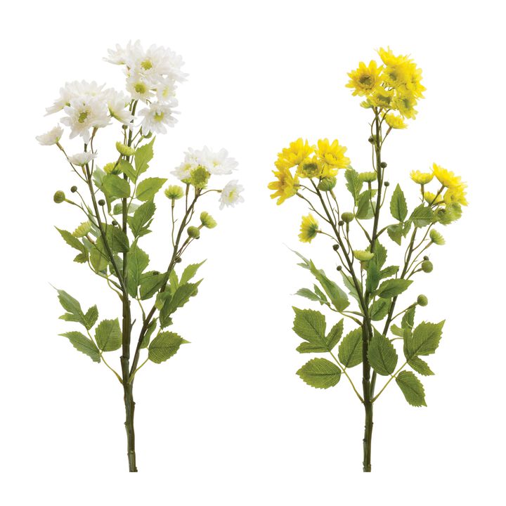 Mum Artificial Flower Spray for Vibrant Home Décor and Floral Arrangements (Set of 12)
