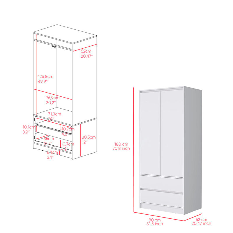 Armoire Closher, Bedroom, White