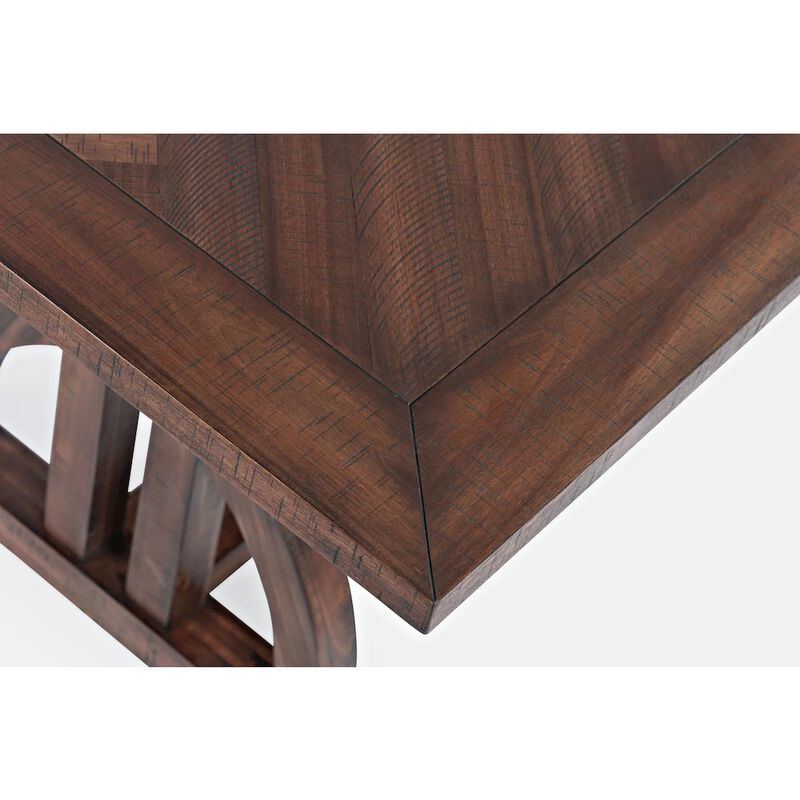 Jofran Herringbone Distressed Acacia Counter Height 78 Dining Table