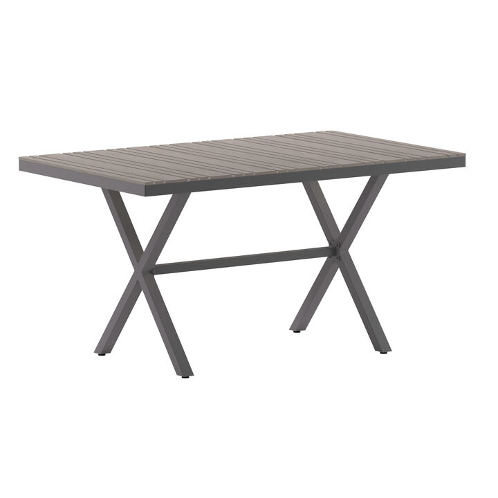 Faux Teak Restaurant Table