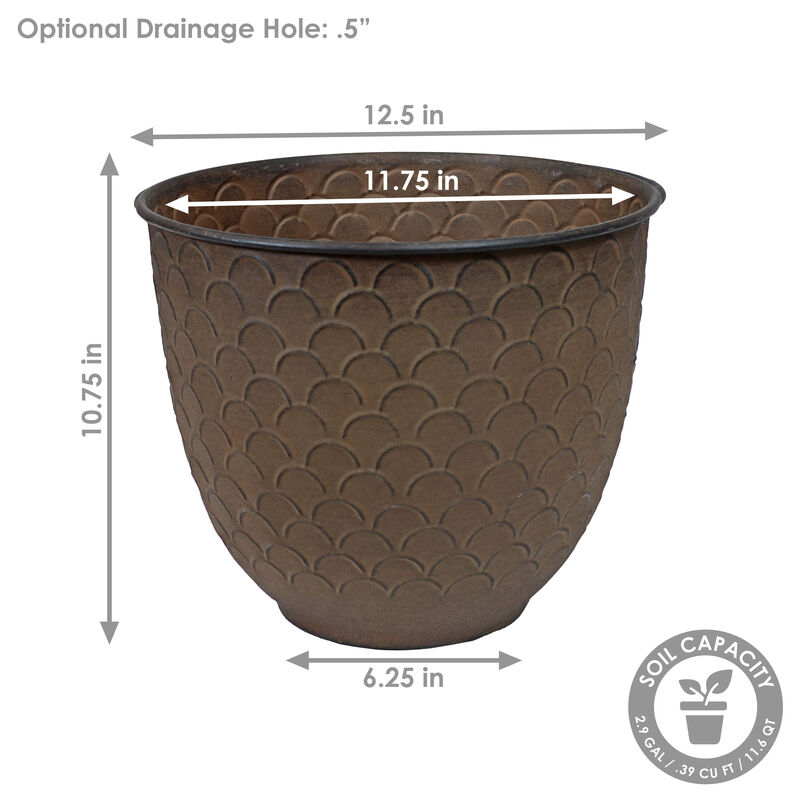 Dinah Metal Outdoor Planter Set of 2