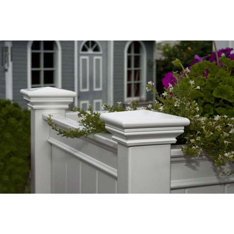 QuikFurn Elevated Planter Raised Grow Bed in White Vinyl