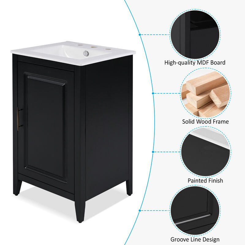 Merax 20.3" Bathroom Vanity with Sink and Soft-closing Door