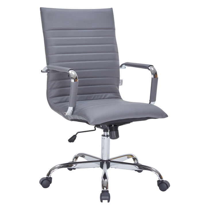 LeisureMod Harris Modern Adjustable Office Executive Swivel Chair High-Back Task Office Chair