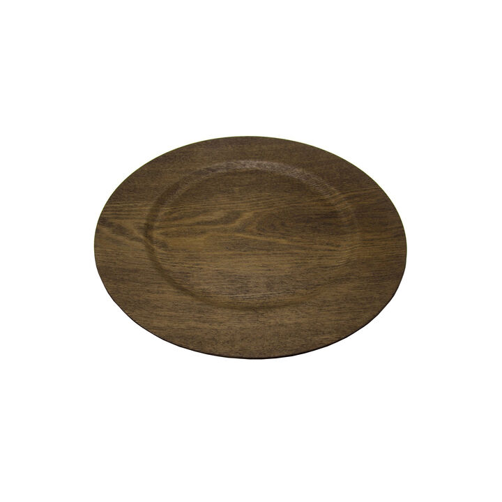 Gibson Home Feri 13" Wooden Skin Luxe Chargers, Set of 12