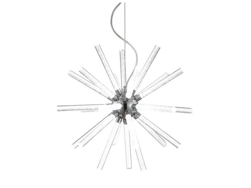 Soyuz 19.5" Adjustable Integrated LED Starburst Metal/Acrylic Pendant