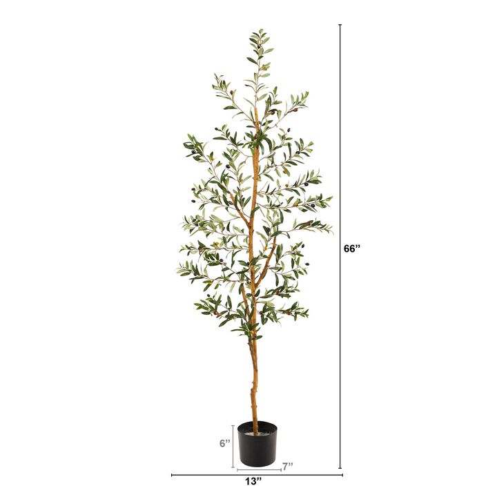 Hivvago 5.5 Feet Olive Artificial Tree