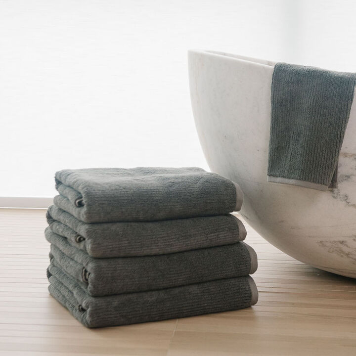Ribbed Terry Bath Towels