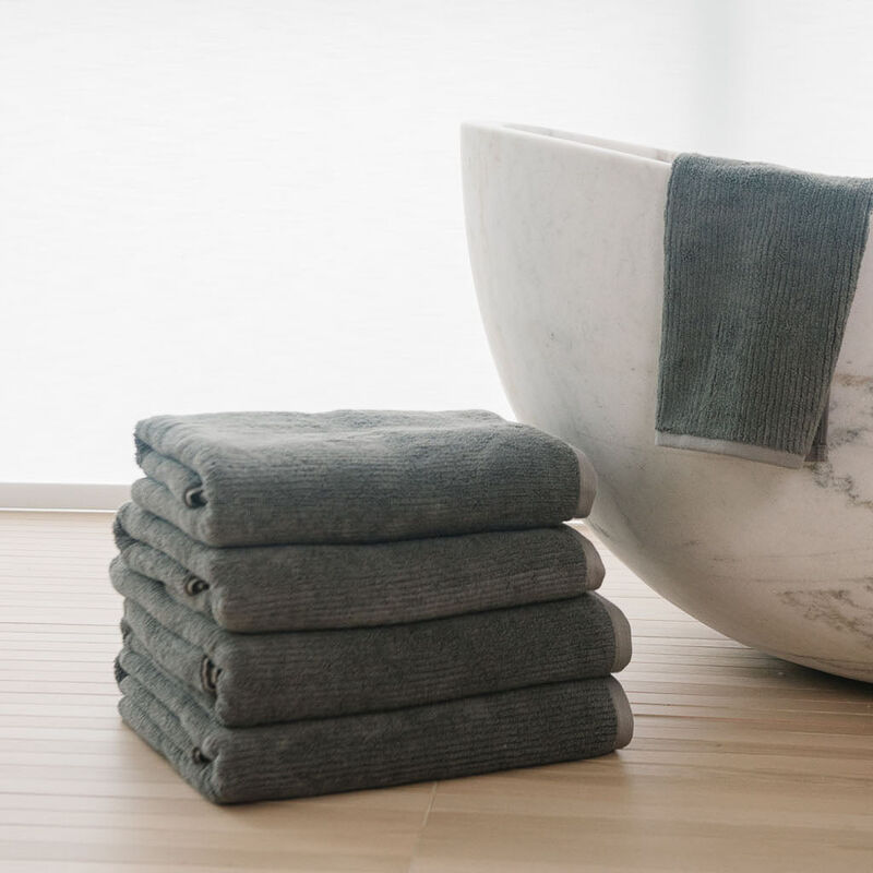 Ribbed Terry Bath Towels
