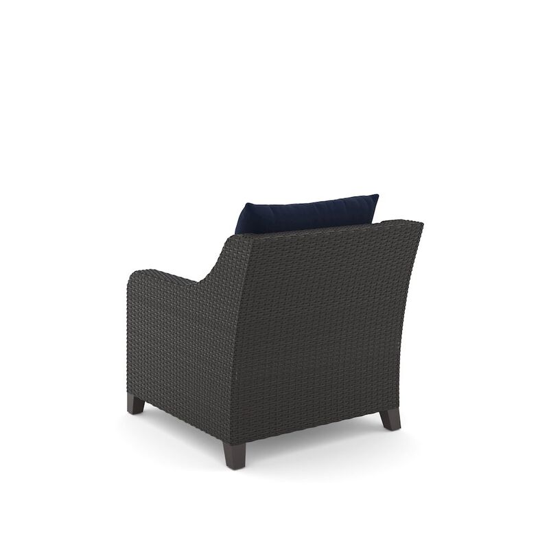 New Classic Furniture Skye 4 Pc Set-2 Chairs, 2 Ottoman-Blue