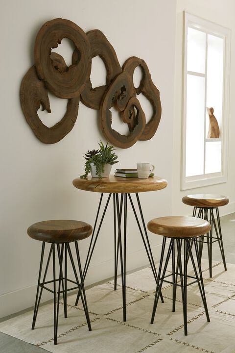 String Bar Stool-Black Legs