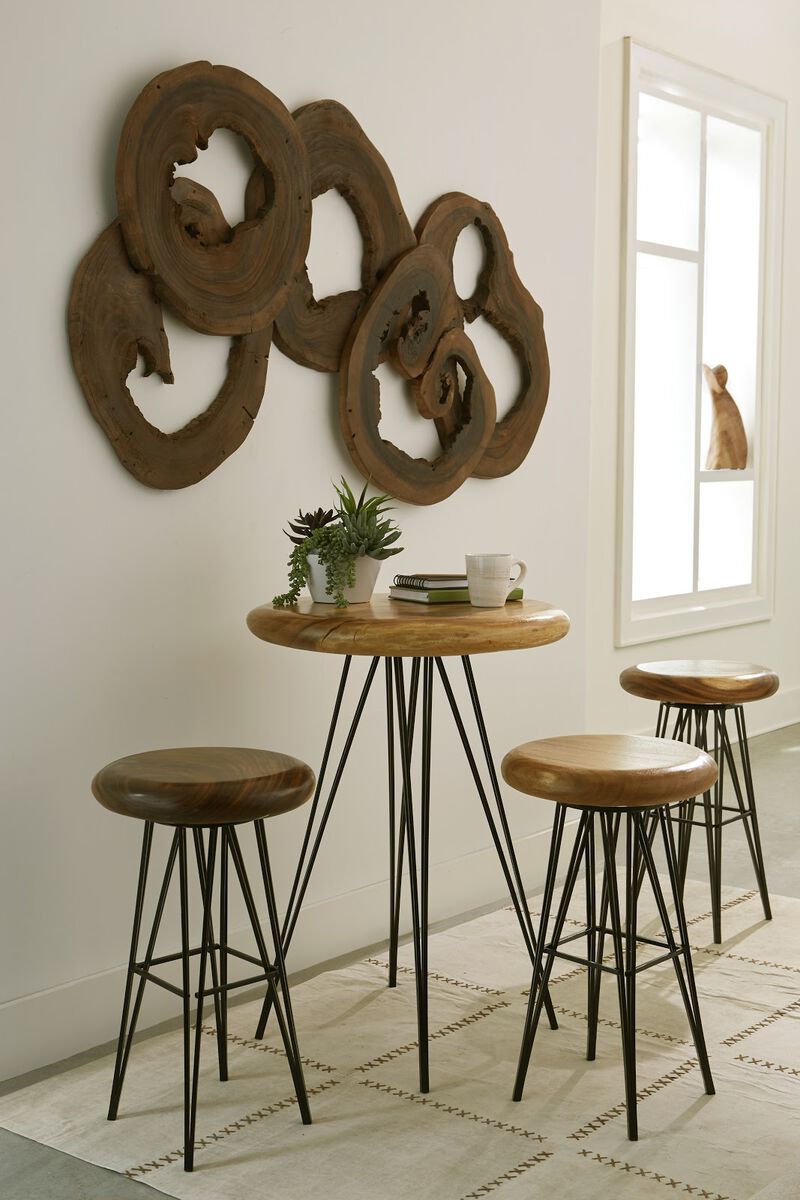 String Bar Stool-Black Legs