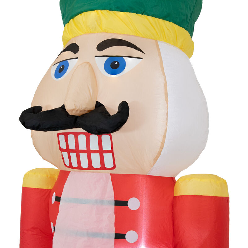 Sunnydaze 8 ft Nathaniel the Nutcracker Inflatable Christmas Decoration