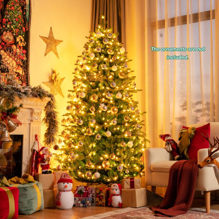 Pre-lit Artificial Hinged Christmas Tree with APP Controlled LED Lights