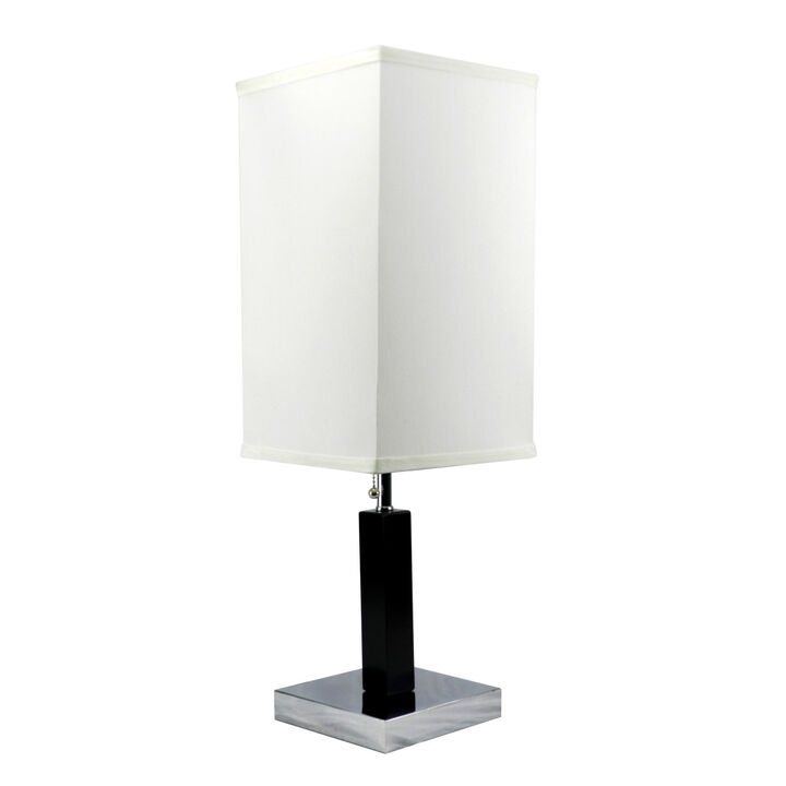 26" H Brown Square Wooden Table Lamp (1 Piece) (0.92/5.55)
