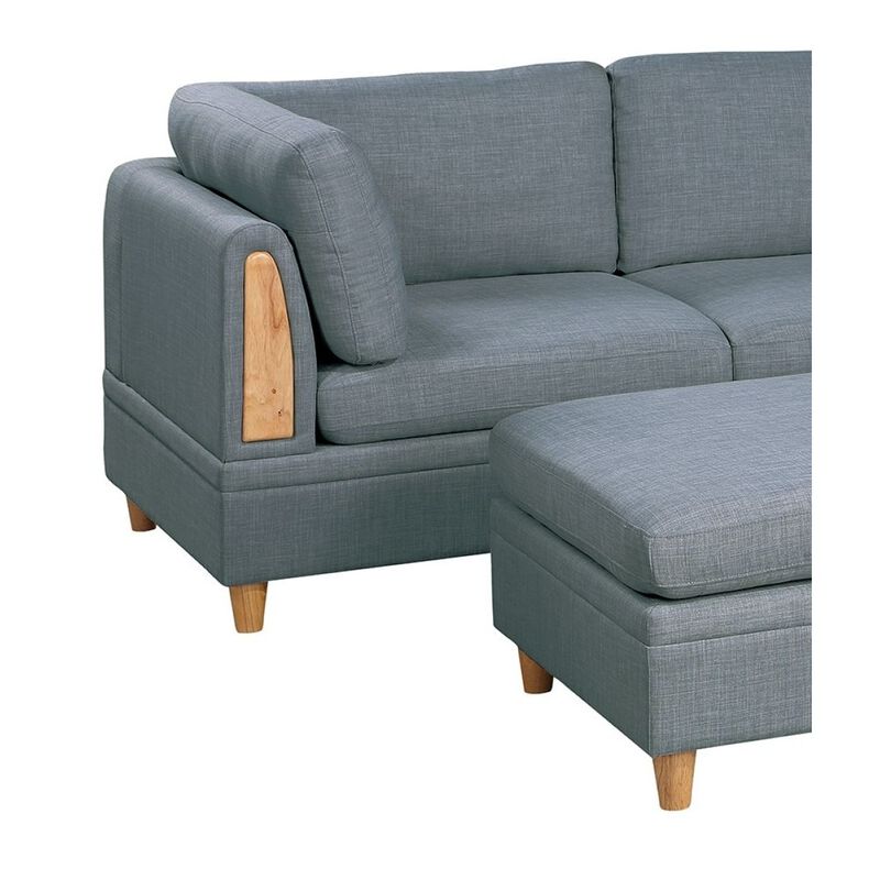 5 Piece Modular Sectional Set with Ottomans