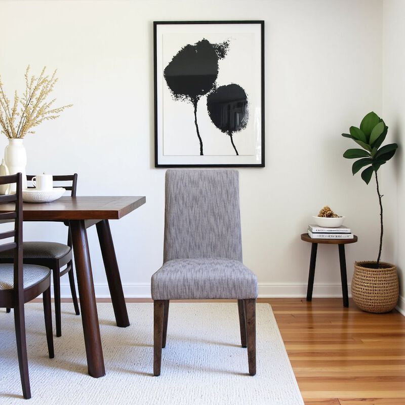 Starlight Canyon Home Brown Upholstered Side Chair – Elegant Wooden Dining Chair for Any Room