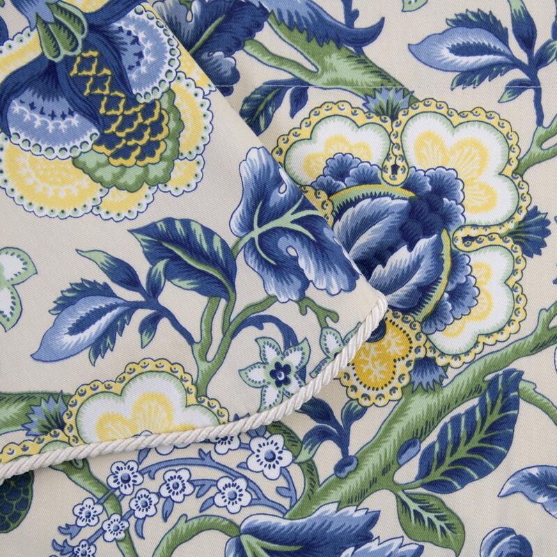 Ellis Curtain Regency Straight 3" Rod Pocket Valances for Windows 50" x 15" Blue